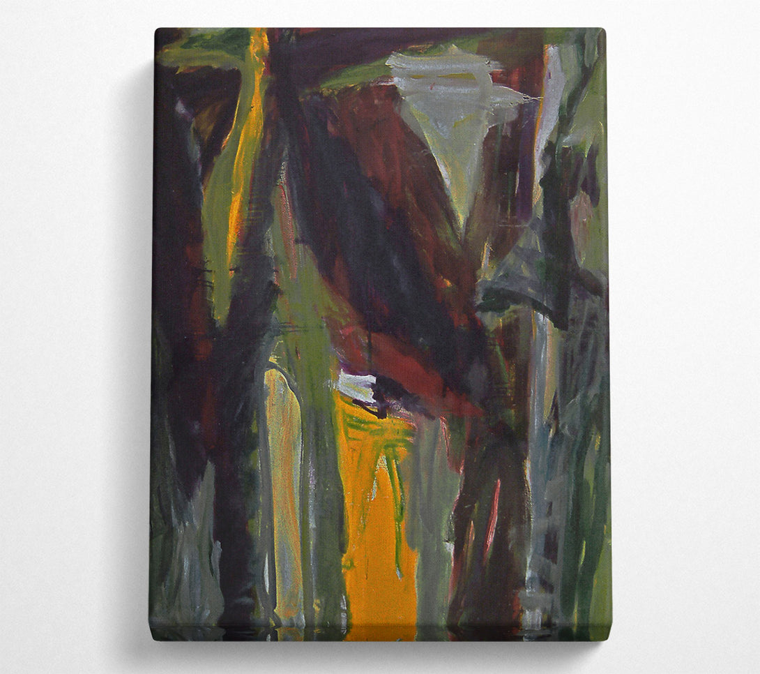  A Canvas Print of Golden Forest Shadows Canvas Wall Art