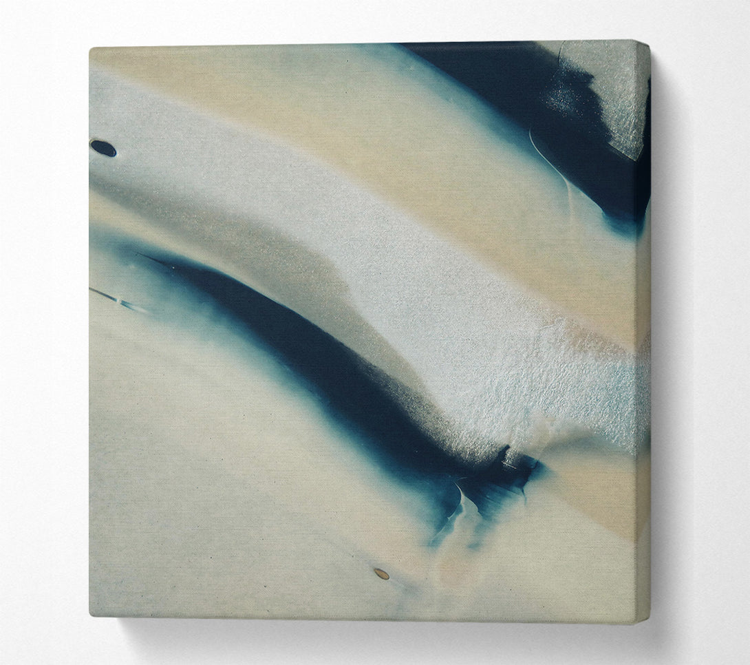  A Canvas Print of Silver And Blue Swirls Canvas Print