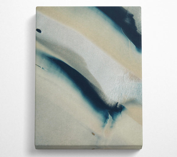  A Canvas Print of Silver And Blue Swirls Canvas Print