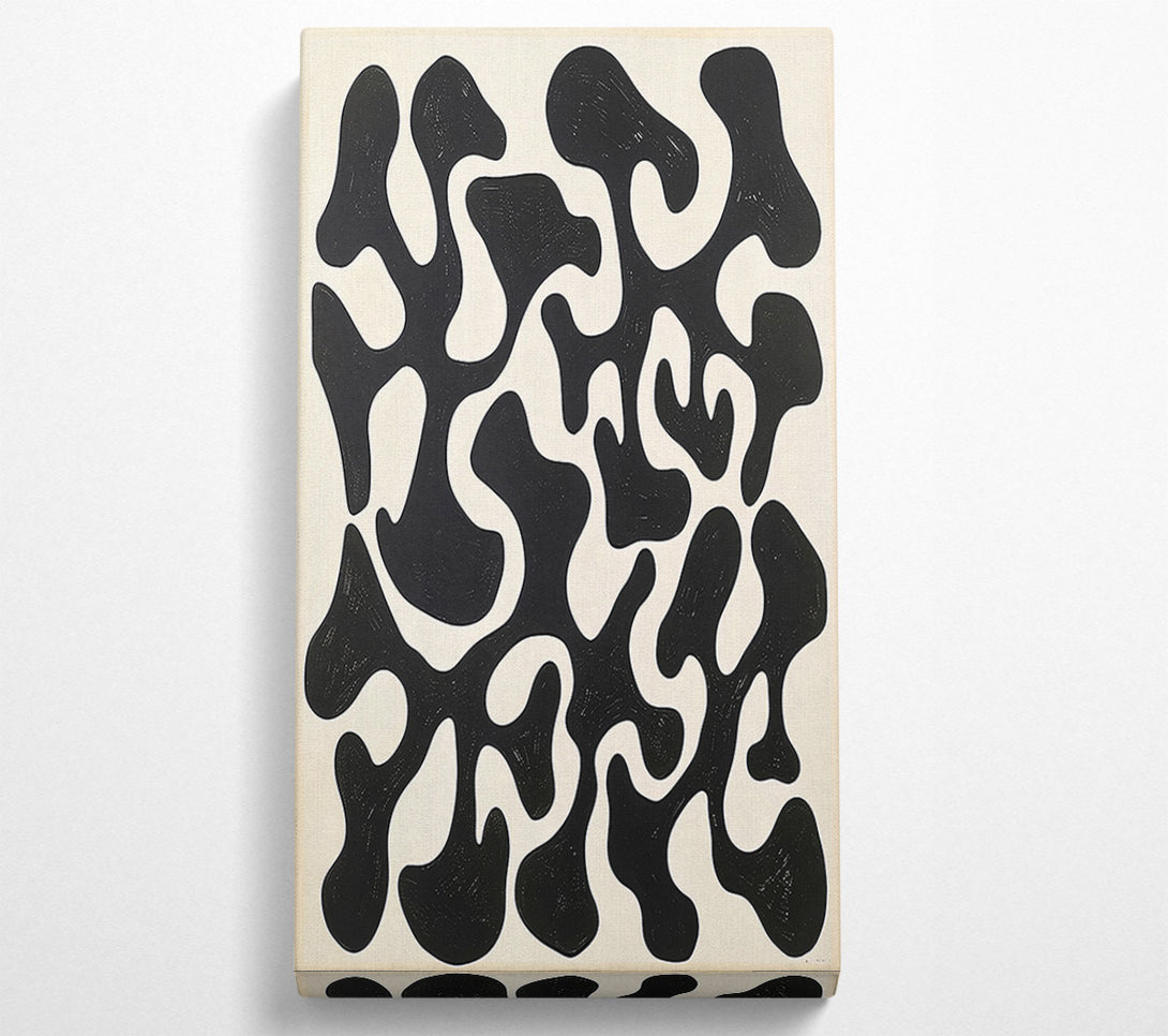  A Canvas Print of Black Abstract Forms Canvas Wall Art