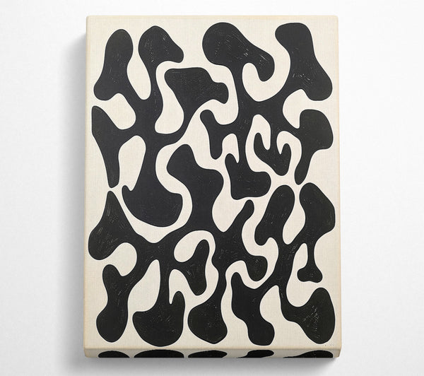  A Canvas Print of Black Abstract Forms Canvas Wall Art
