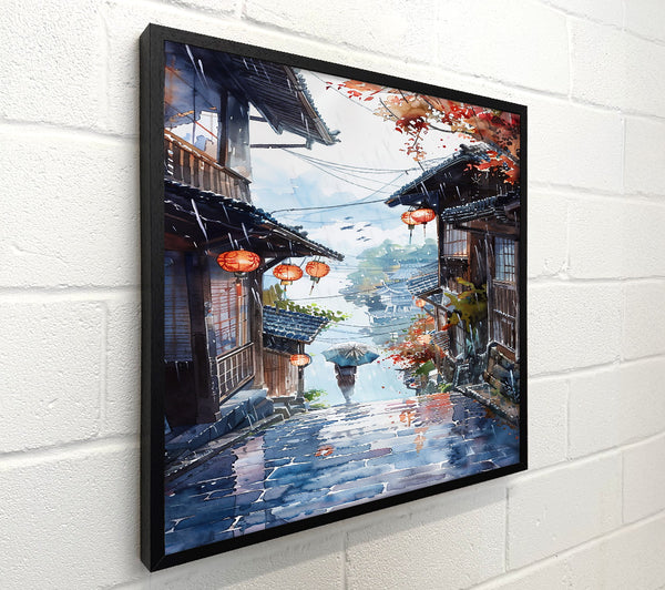 Blue Rainy Lanterns