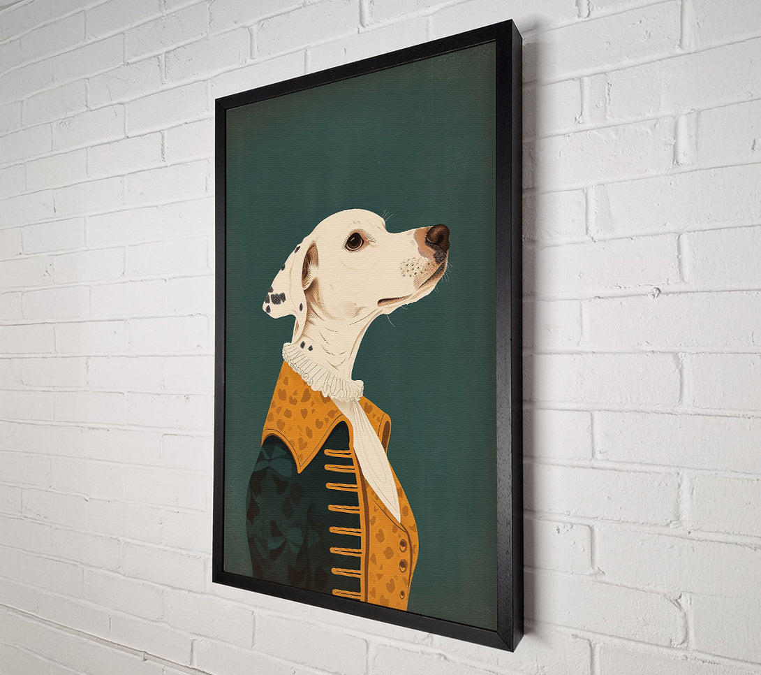  A Canvas Print of Emerald Dalmatian Dreams Canvas Print