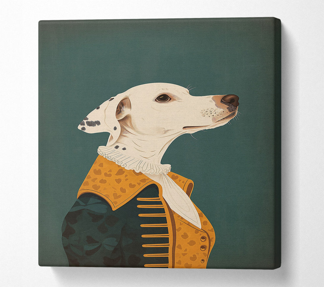  A Canvas Print of Emerald Dalmatian Dreams Canvas Print