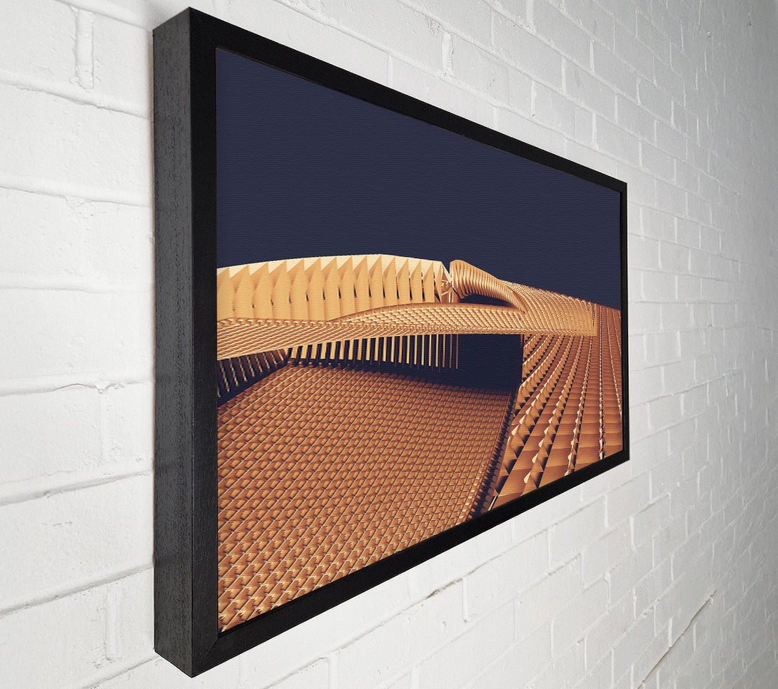 A Canvas Print of Golden Geometric Ascent Canvas Print