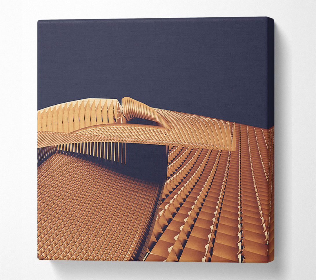  A Canvas Print of Golden Geometric Ascent Canvas Print