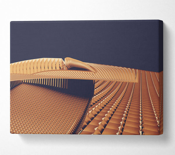  A Canvas Print of Golden Geometric Ascent Canvas Print