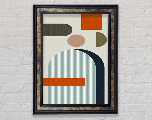 Coloured Shapes Framed Print