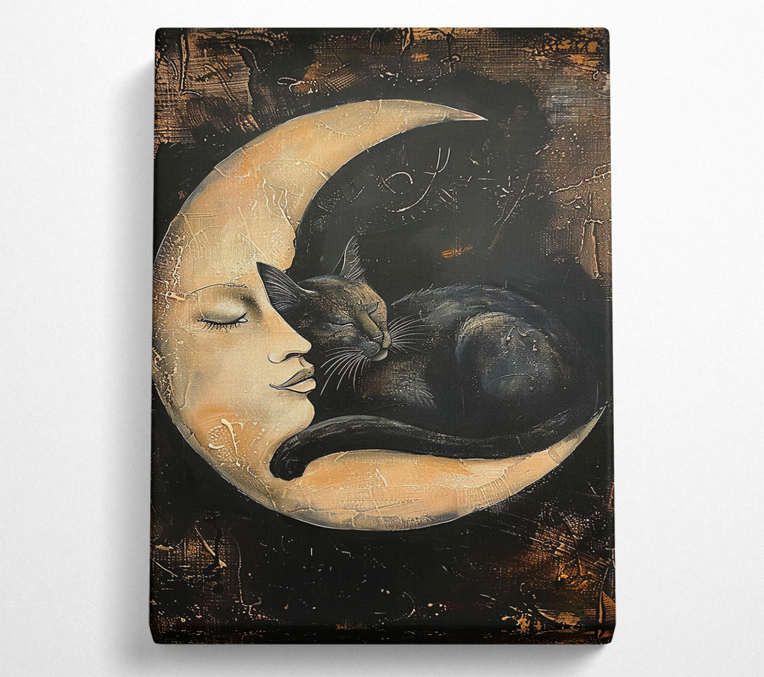  A Canvas Print of Golden Moon Dreams Canvas Wall Art