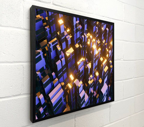 Purple Digital Cityscape