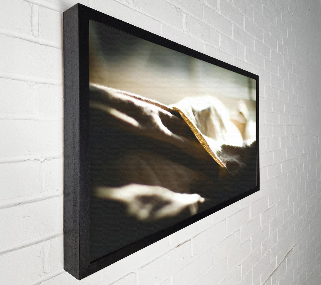  A Canvas Print of Sunlit Cream Fold Canvas Print