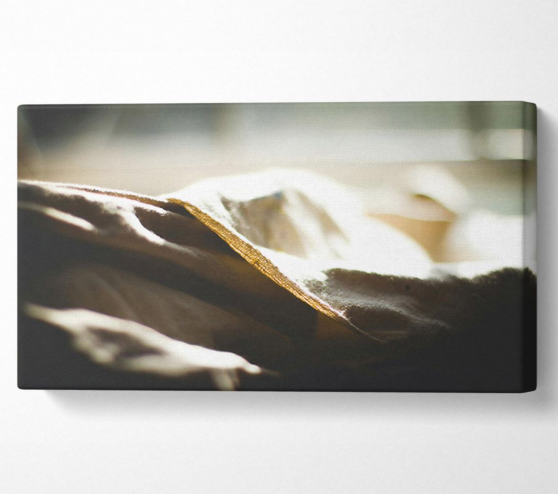  A Canvas Print of Sunlit Cream Fold Canvas Print