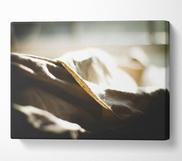  A Canvas Print of Sunlit Cream Fold Canvas Print