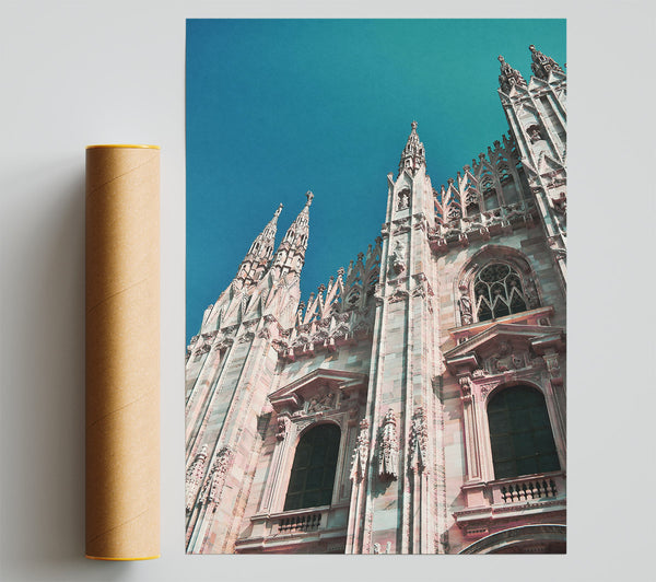 Pink Stone Cathedral Giclee Print