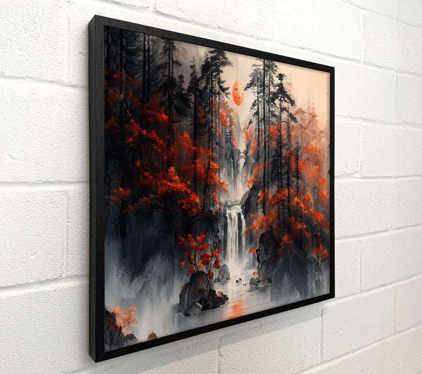 Orange Forest Waterfall