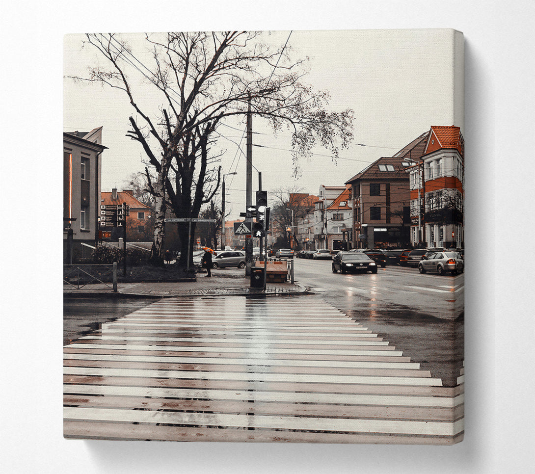  A Canvas Print of Grey City Crossing Canvas Print