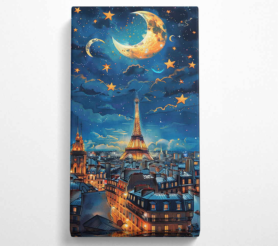  A Canvas Print of Golden Night In Paris Canvas Wall Art