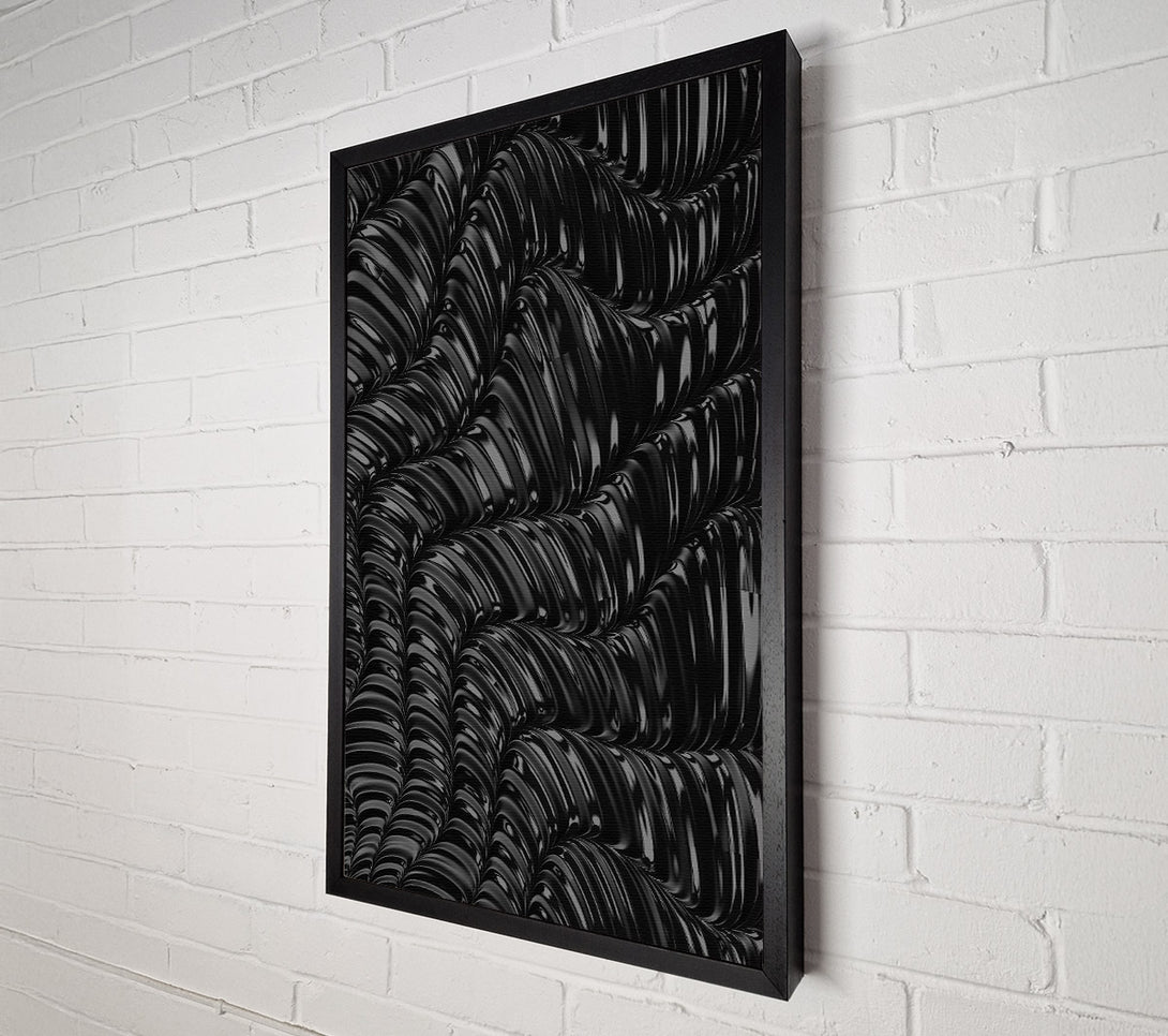  A Canvas Print of Black Liquid Flow Canvas Art