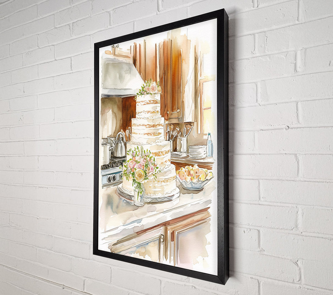  A Canvas Print of Creamy Kitchen Cake Canvas Wall Art