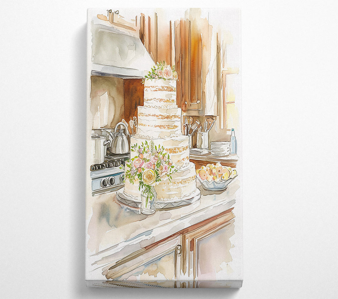  A Canvas Print of Creamy Kitchen Cake Canvas Wall Art