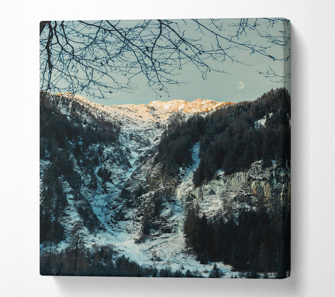  A Canvas Print of Golden Mountain Shadow Canvas Wall Art