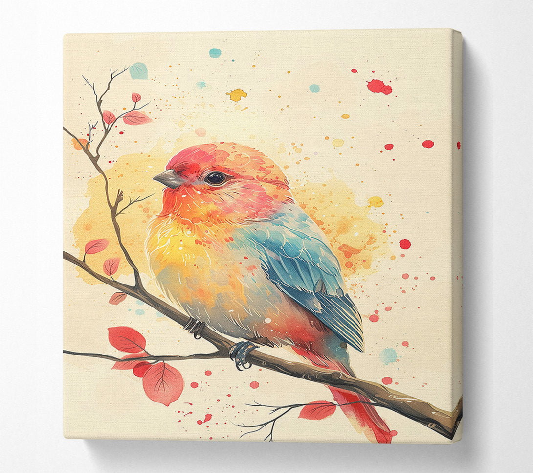  A Canvas Print of Colourful Bird Canvas Wall Art