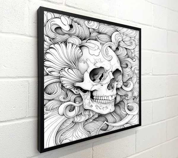 White Skull Swirls
