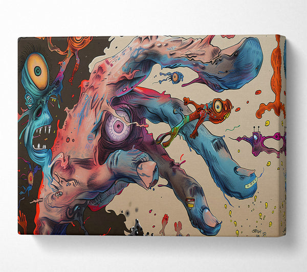 A Canvas Print of Blue Hand Dreamscape Canvas Art