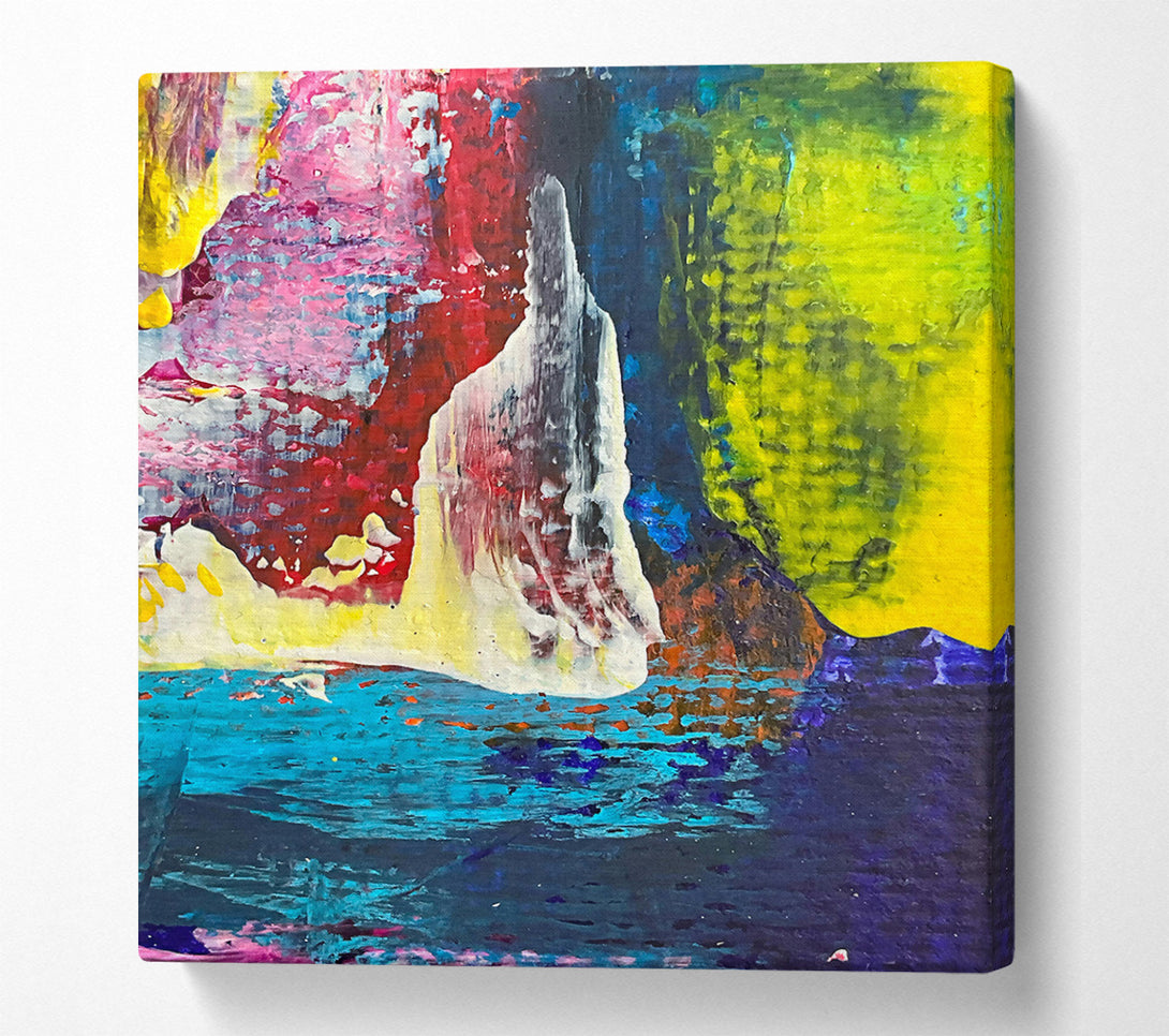  A Canvas Print of Teal Abstract Landscape Canvas Wall Art