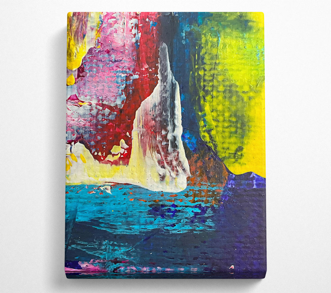  A Canvas Print of Teal Abstract Landscape Canvas Wall Art