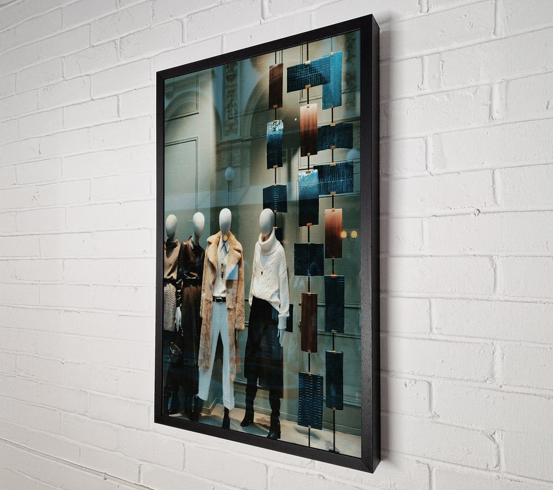  A Canvas Print of Azure Reflections In Glass Canvas Art