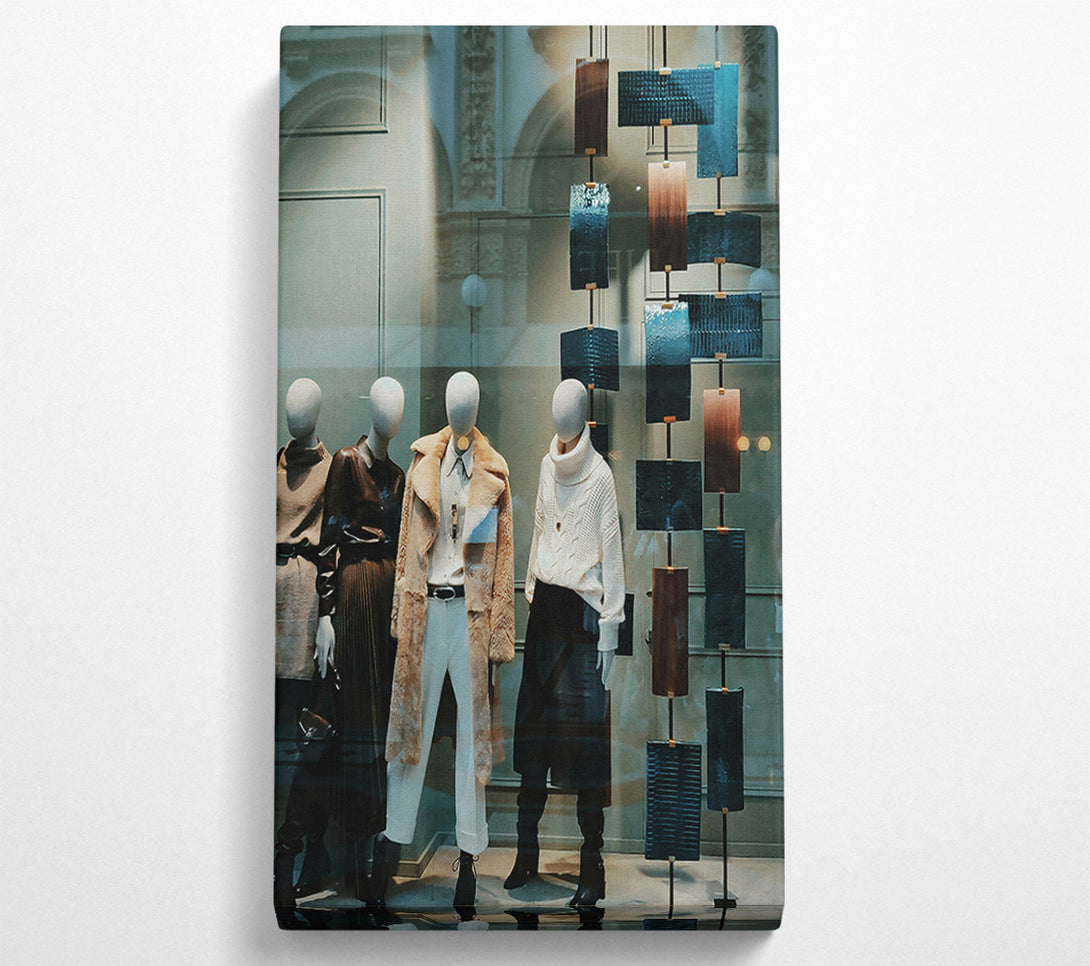 A Canvas Print of Azure Reflections In Glass Canvas Art