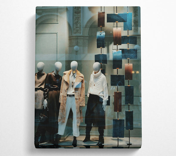  A Canvas Print of Azure Reflections In Glass Canvas Art