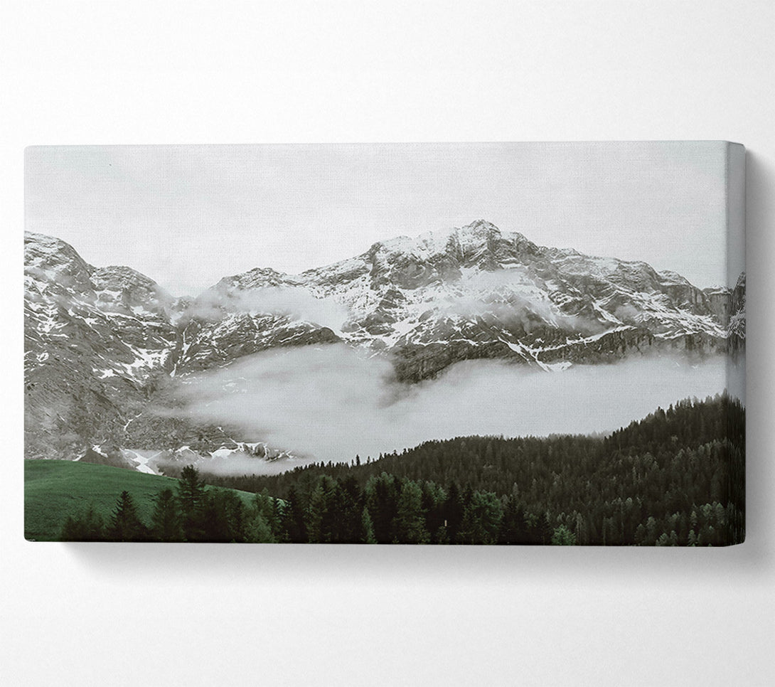  A Canvas Print of White Peaks And Fog Canvas Print