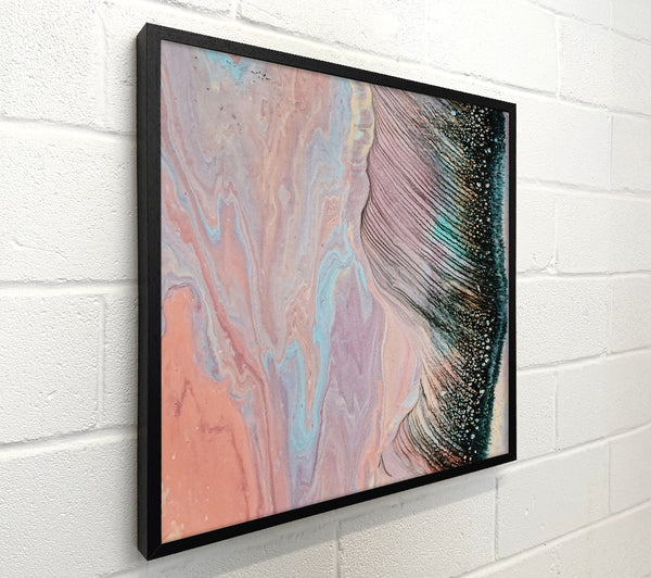 Peach & Black Ripples