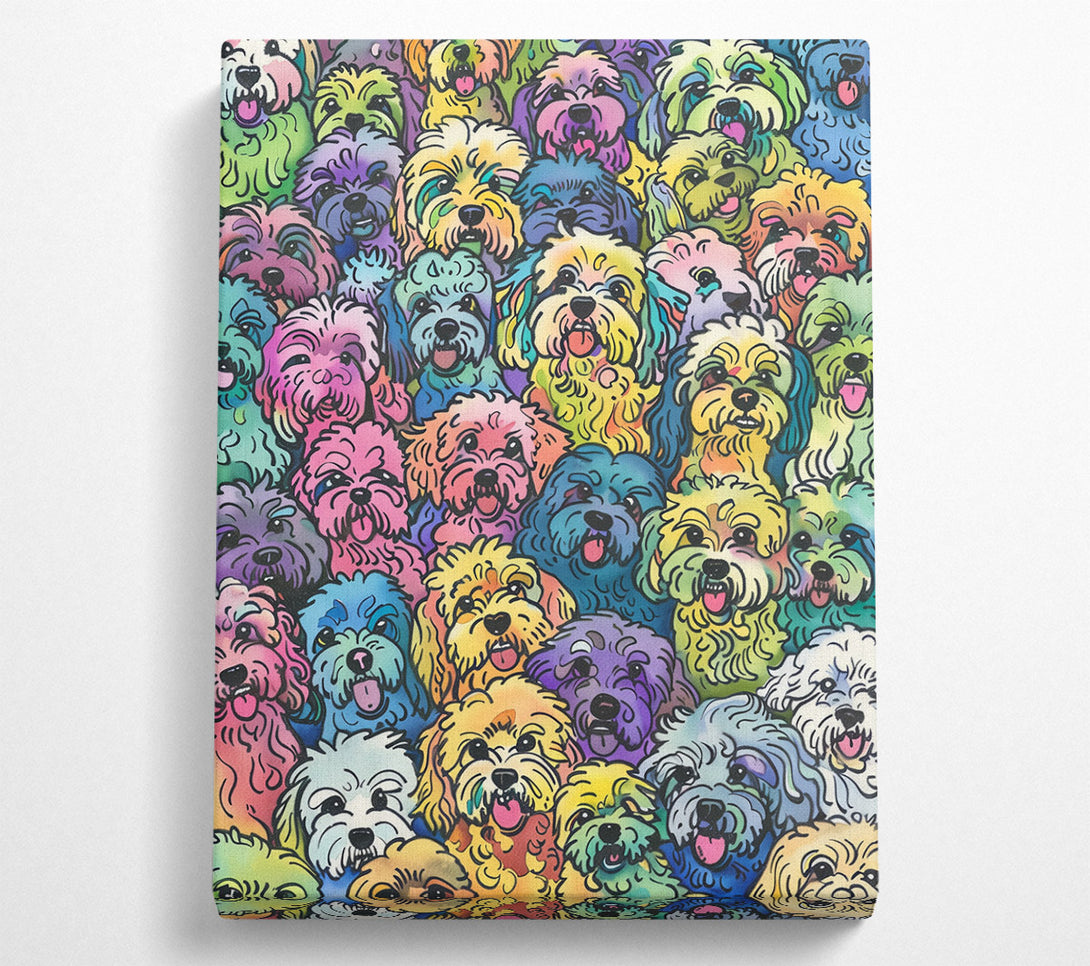  A Canvas Print of Colourful Dogs Canvas Print