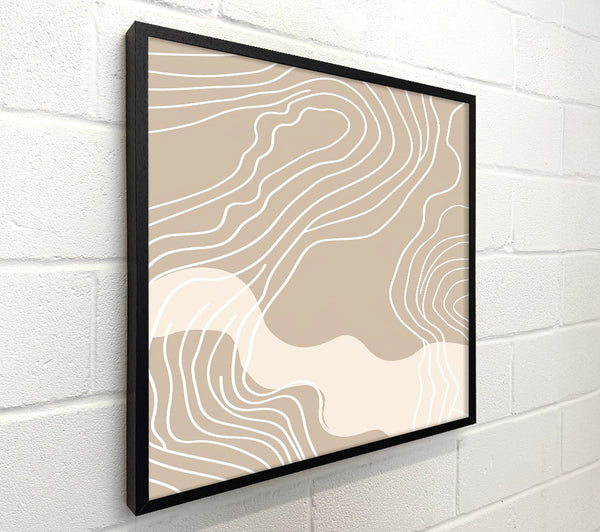 Beige Curving Lines