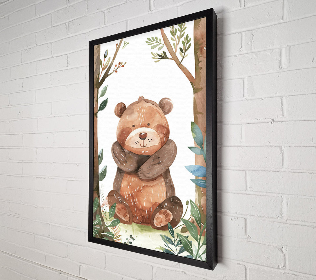  A Canvas Print of Brown Bear In The Woods Canvas Wall Art