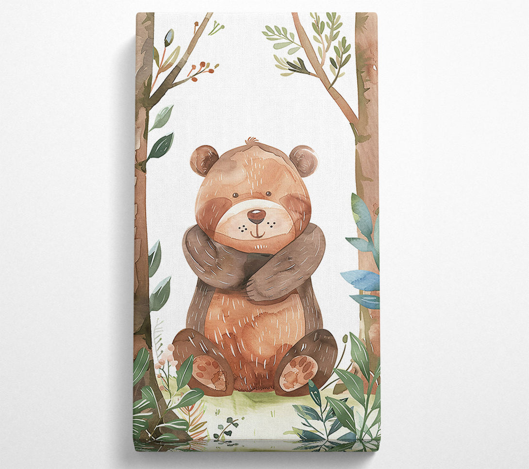  A Canvas Print of Brown Bear In The Woods Canvas Wall Art