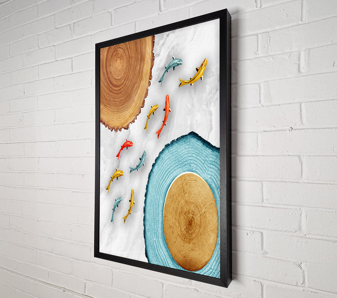  A Canvas Print of Colourful Fish Having A Swim Canvas Art