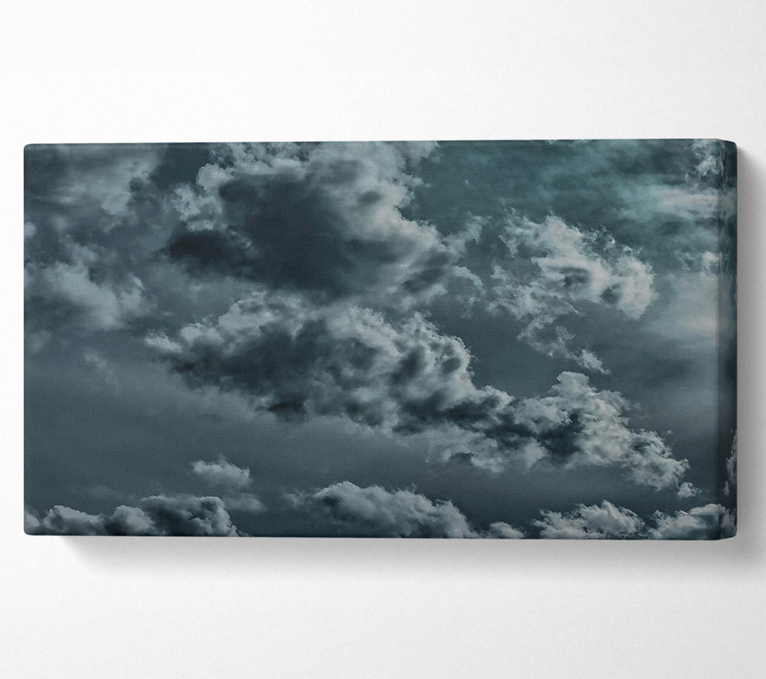 A Canvas Print of Teal Storm Clouds Canvas Art