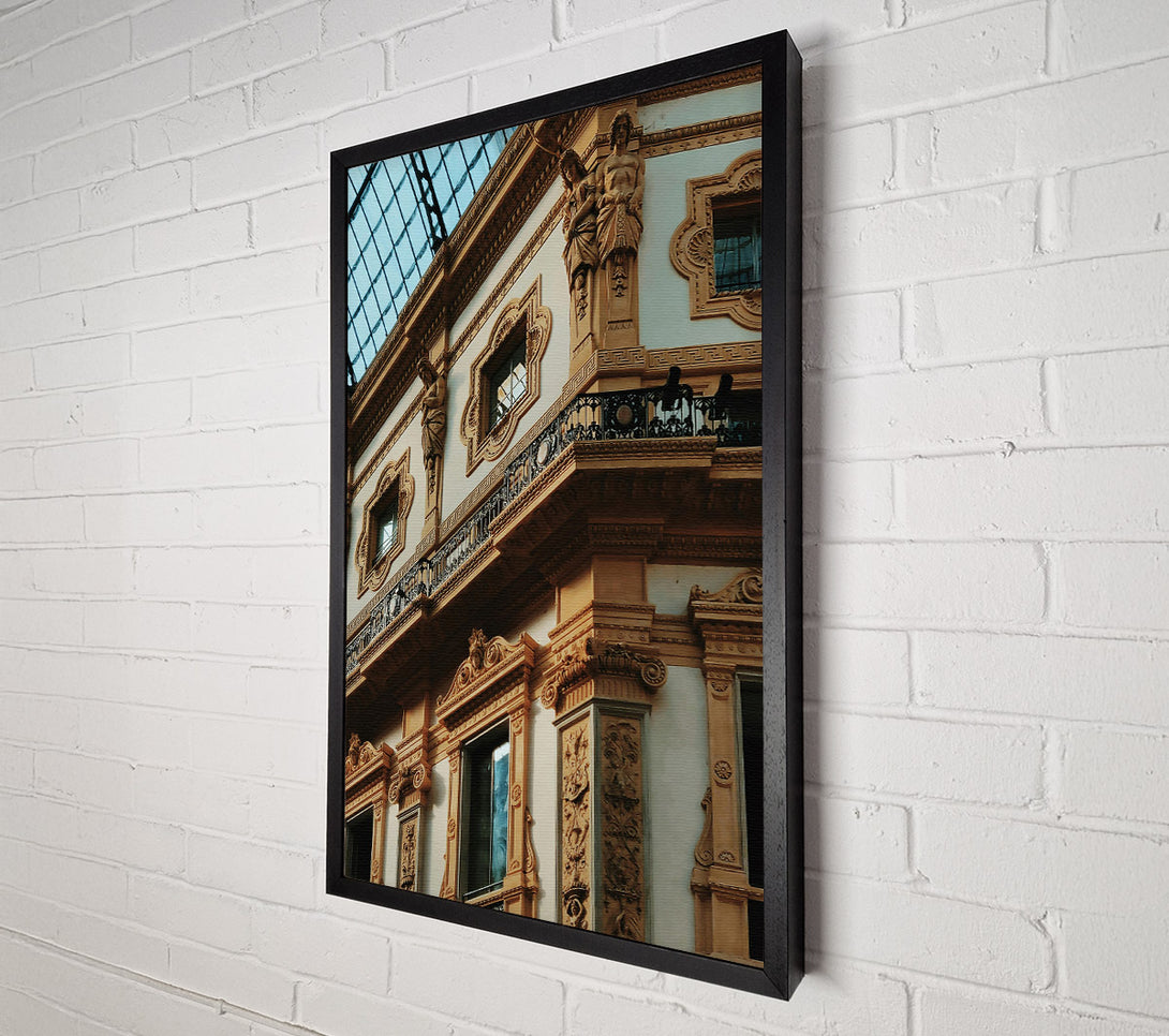  A Canvas Print of Golden Italian Facade Canvas Wall Art