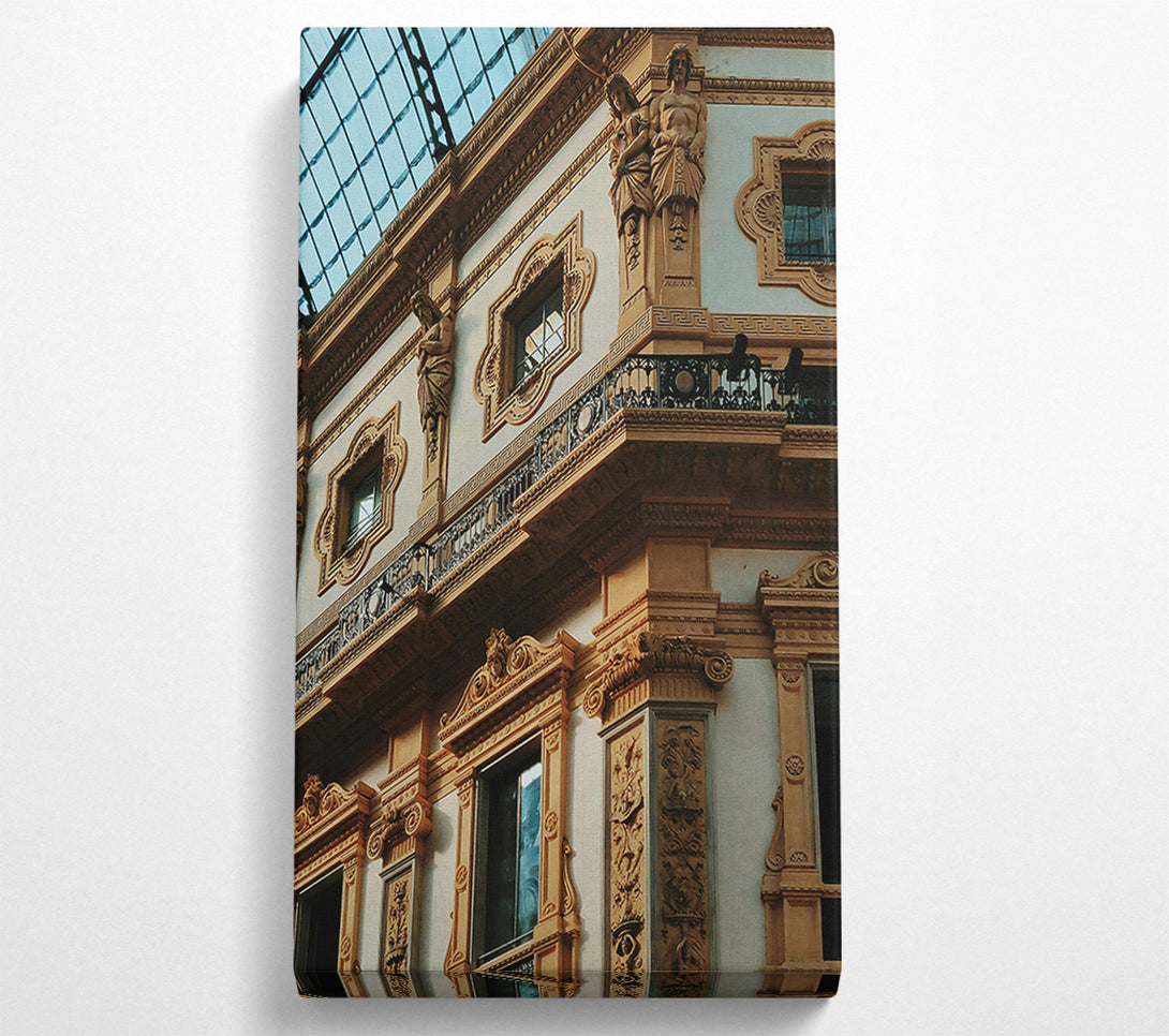  A Canvas Print of Golden Italian Facade Canvas Wall Art