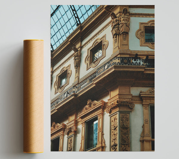 Golden Italian Facade Print