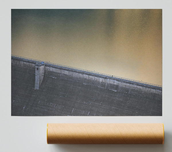 Golden Dam Wall Print