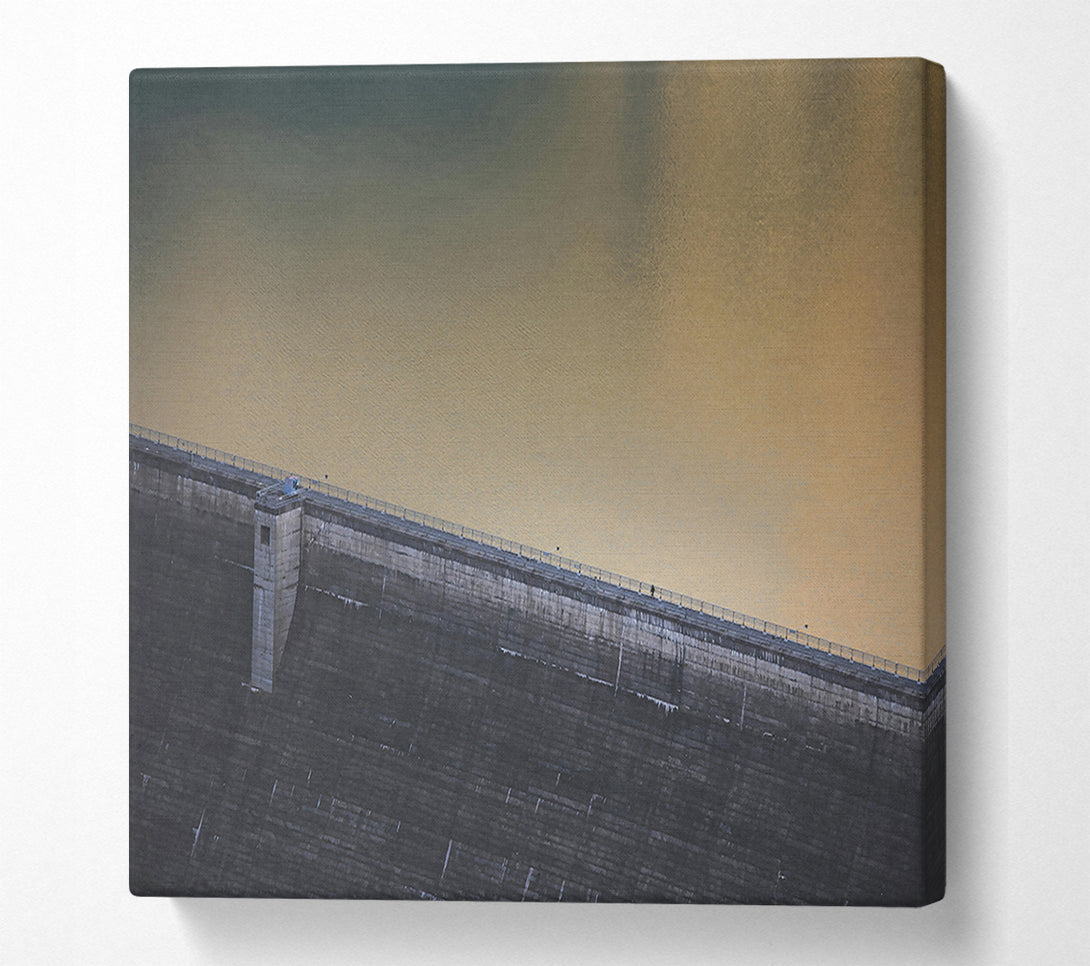  A Canvas Print of Golden Dam Wall Canvas Print
