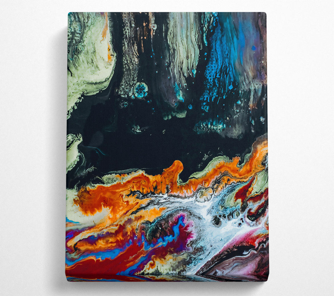  A Canvas Print of Orange Abstract Dreamscape Canvas Art