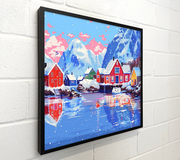 Blue Pixelated Harbor
