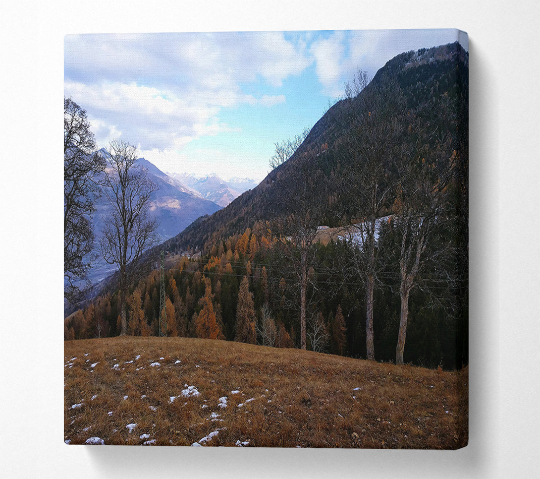  A Canvas Print of Brown Mountains View Canvas Wall Art