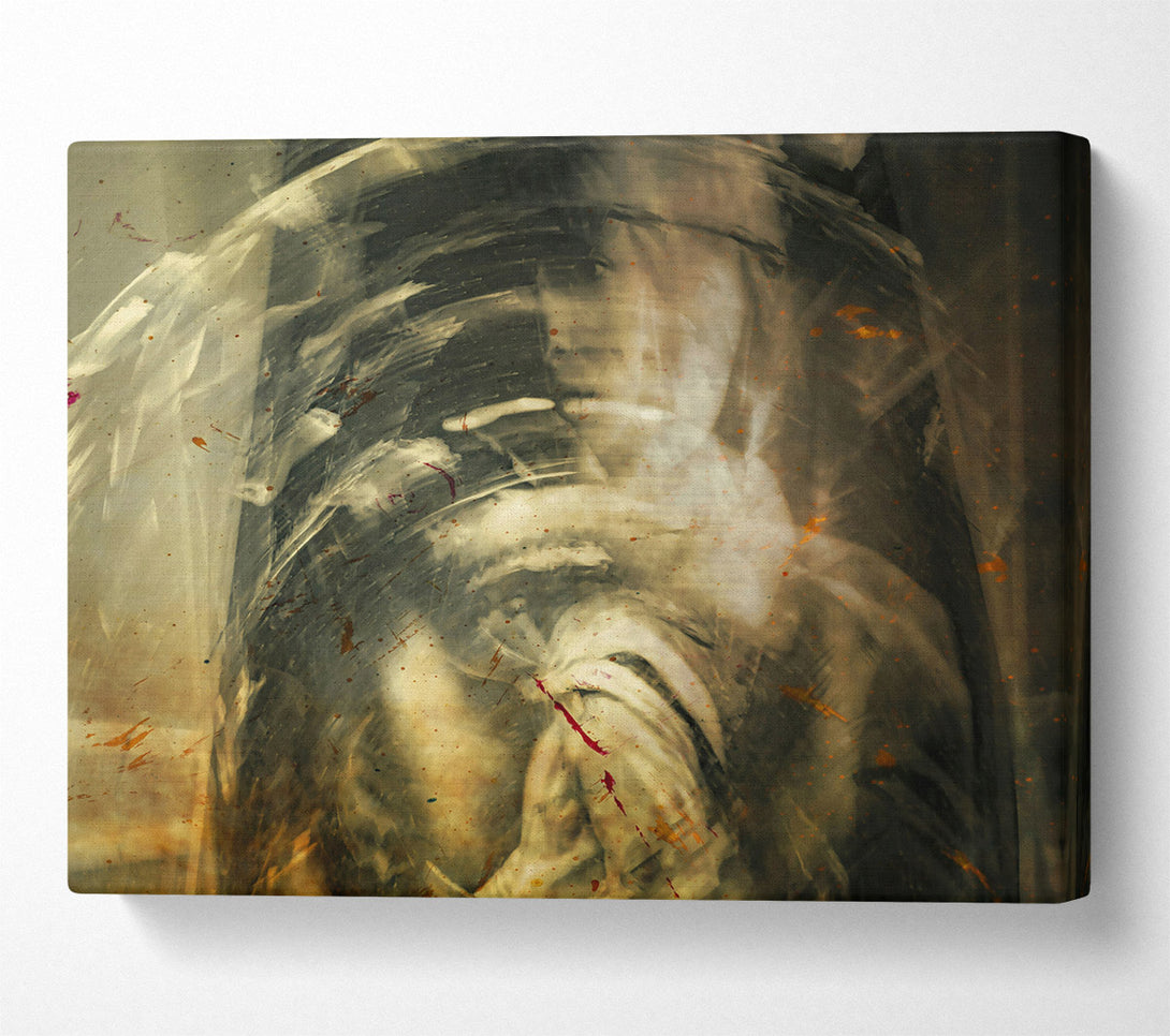  A Canvas Print of Crimson Through Glass Canvas Print